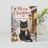 Grappige Zwarte Katten Kerstkaart – Ik Heb Sinterk (Staand voorkant)