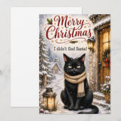 Grappige Zwarte Katten Kerstkaart – Ik Heb Sinterk (Voorkant / Achterkant)