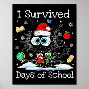 Grappige Zwarte Katten Kerstmis Ik Heb 67 Dagen Va Poster