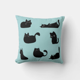 Grappige zwarte katten kussen
