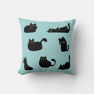 Grappige zwarte katten kussen