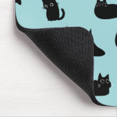 Grappige zwarte katten muismat (Hoek)