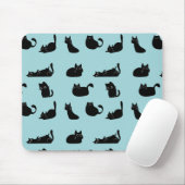 Grappige zwarte katten muismat (Met muis)