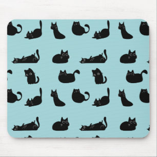 Grappige zwarte katten muismat