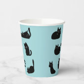 Grappige zwarte katten papieren bekers (Links)
