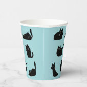 Grappige zwarte katten papieren bekers (Rechts)