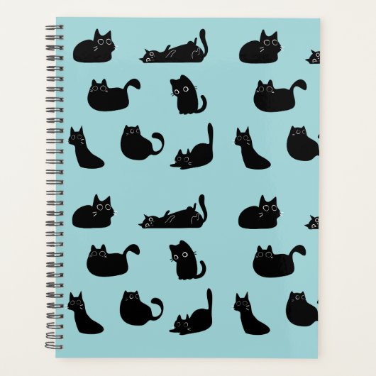 Grappige zwarte katten planner (Voorkant)