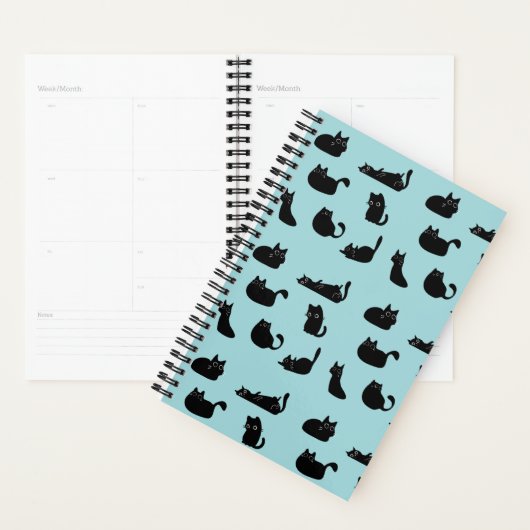 Grappige zwarte katten planner (Display)