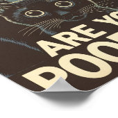 Grappige zwarte katten poep je? humoristische kat poster (Hoek)