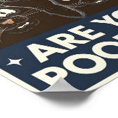 Grappige zwarte katten poep je? humoristische kat poster (Hoek)