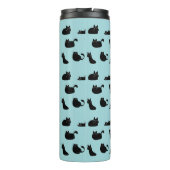 Grappige zwarte katten thermosbeker (Achterkant)