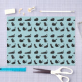 Grappige zwarte katten tissuepapier (Craft)