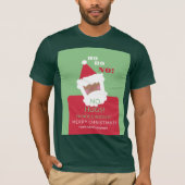 Grappige zwarte kerstman geen knuffels lelijke ker t-shirt (Voorkant)