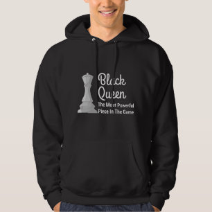 Grappige Zwarte Koningin De Krachtigste Stuk In De Hoodie