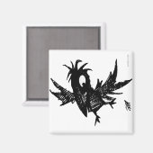 Grappige zwarte kraai magneet (Voorkant / Achterkant)