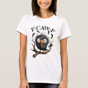 Grappige Zwarte Kraai Zwarte Vogel Grappige Kraai T-shirt