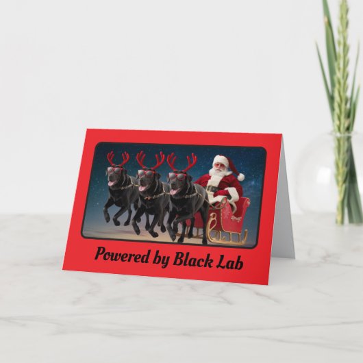 Grappige Zwarte Lab Kerst Vakantie Kaart (Voorkant)
