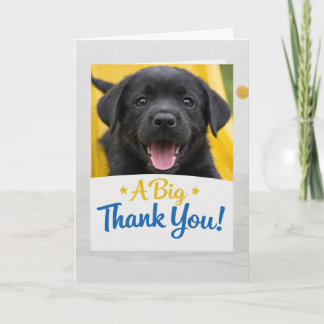 Grappige Zwarte Lab Puppy Dank Je Kaart Schattige
