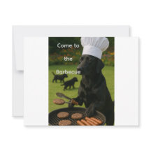 Grappige zwarte Labrador grill chef