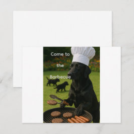 Grappige zwarte Labrador grill chef Kaart