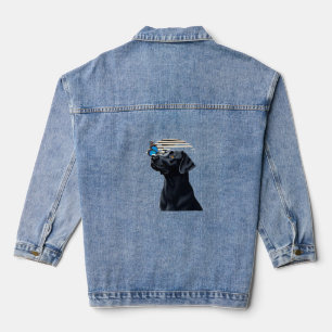 Grappige Zwarte Labrador Retriever Lab Hond Baasje Denim Jacket