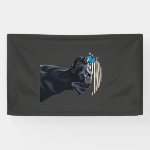 Grappige Zwarte Labrador Retriever Lab Hond Baasje Spandoek