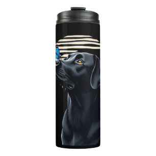 Grappige Zwarte Labrador Retriever Lab Hond Baasje Thermosbeker