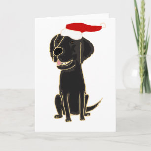 Grappige zwarte platte gecoate Retriever Christmas Feestdagen Kaart