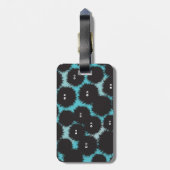 Grappige zwarte pluizige monsters bagagelabel (Achterkant verticaal)