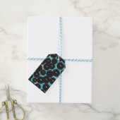 Grappige zwarte pluizige monsters cadeaulabel (Met Touw)