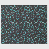 Grappige zwarte pluizige monsters cadeaupapier (Vlak)