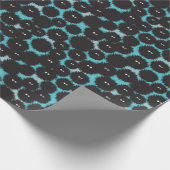 Grappige zwarte pluizige monsters cadeaupapier (Hoek)