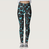Grappige zwarte pluizige monsters leggings (Voorkant)