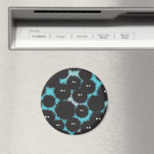 Grappige zwarte pluizige monsters magneet (Insitu (Vaatwasser))