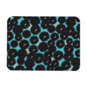 Grappige zwarte pluizige monsters magneet (Horizontaal)