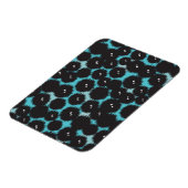 Grappige zwarte pluizige monsters magneet (Linkerzijde)