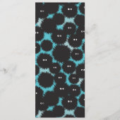 Grappige zwarte pluizige monsters menu (Voorkant)