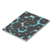 Grappige zwarte pluizige monsters notitieblok (Linkerzijde)