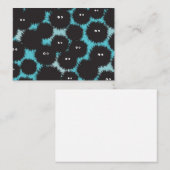 Grappige zwarte pluizige monsters notitiekaartje (Voorkant / Achterkant)