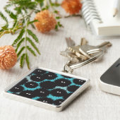 Grappige zwarte pluizige monsters sleutelhanger (Zijkant)