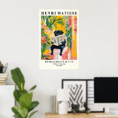 Grappige Zwarte Pug Badkamer Print Matisse Stijl (Thuiskantoor)