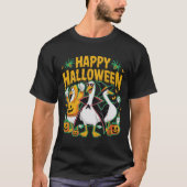 Grappige zwarte retro Halloween Goose Cartoon Grap T-shirt (Voorkant)