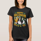 Grappige zwarte retro Halloween Goose Cartoon Grap T-shirt (Voorkant)