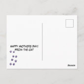 Grappige Zwarte Schattige Beste Kat Moeder Moederd Briefkaart (Achterkant)