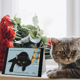 Grappige Zwarte Schattige Beste Kattenmoeder Moede Kaart