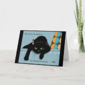 Grappige Zwarte Schattige Beste Kattenmoeder Moede Kaart (Voorkant)