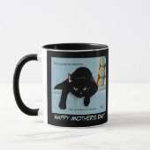 Grappige Zwarte Schattige Beste Kattenmoeder Moede Mok (Links)