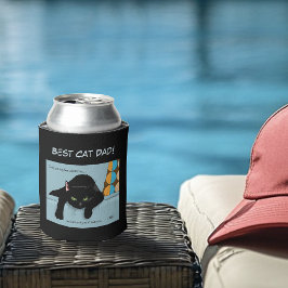 Grappige Zwarte Schattige Beste Kattenpapa Vaderda Blikjeskoeler