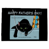 Grappige Zwarte Schattige Beste Kattenvader Vaderd Groot Cadeauzakje (Achterkant)