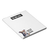 Grappige zwarte serieuze pitbull om te doen lijst notitieblok (Schuin)